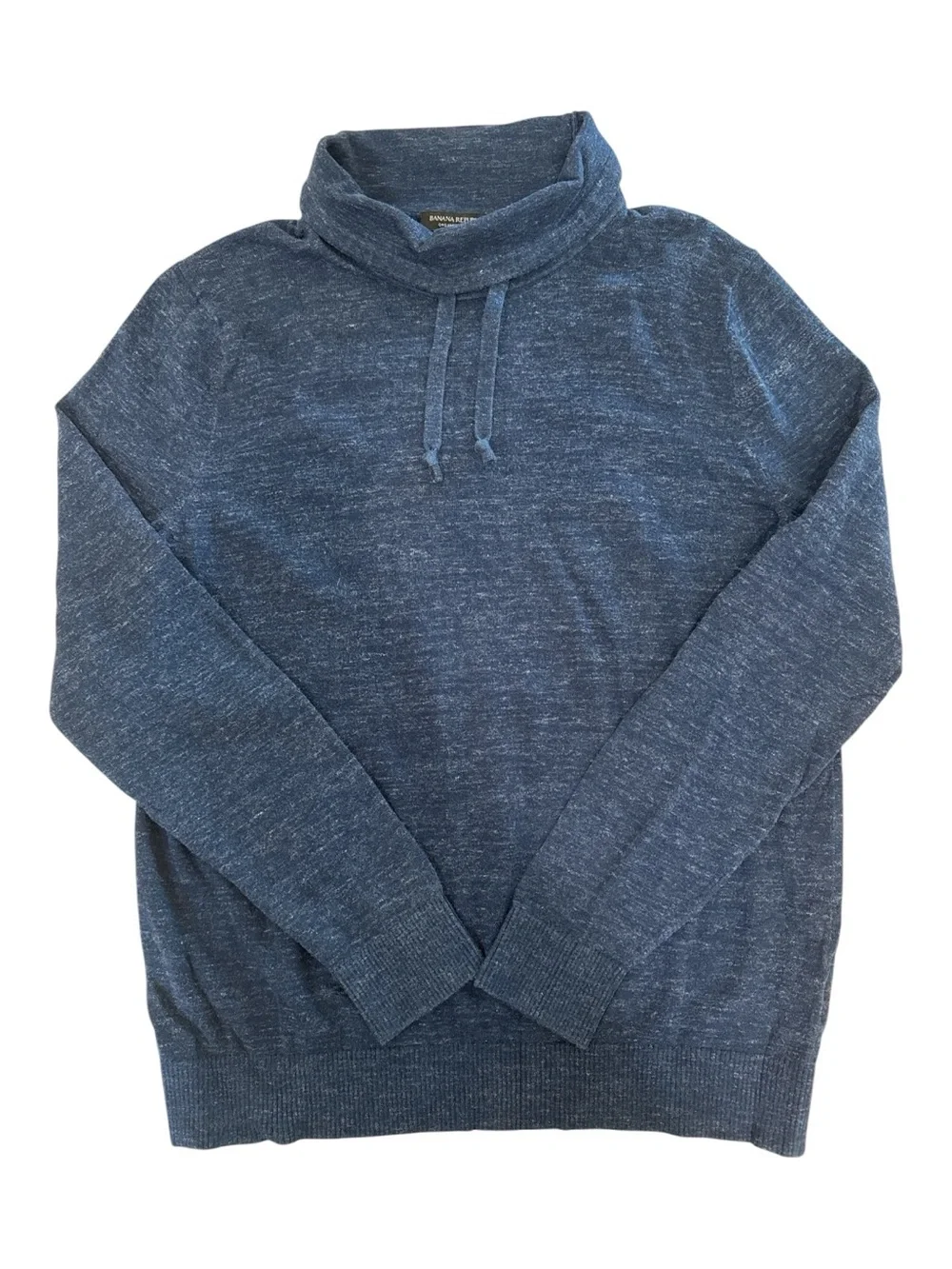 Banana Republic Organic Cotton Heathered Blue Turtleneck Sweater-Men’s Size L